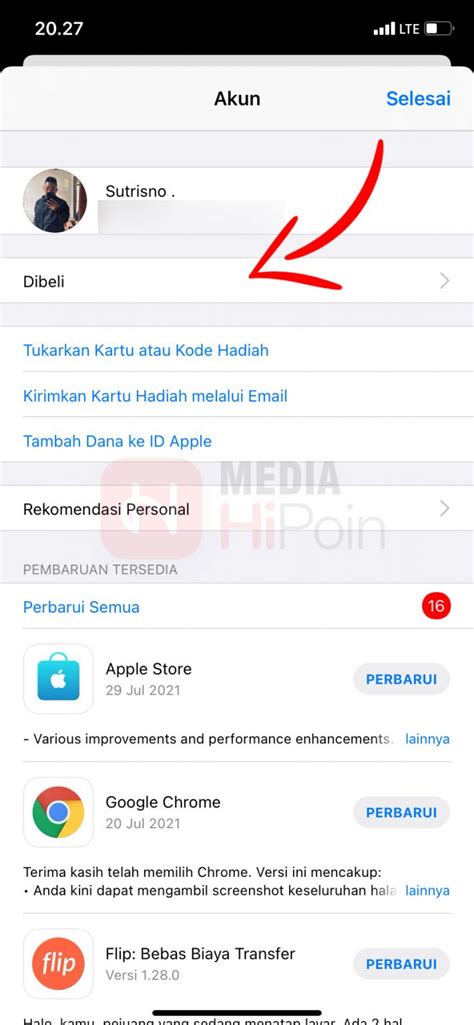 Riwayat Aplikasi iOS